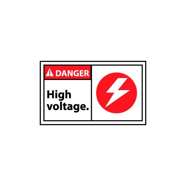 National Marker Co Graphic Machine Labels Danger High Voltage DGA10AP